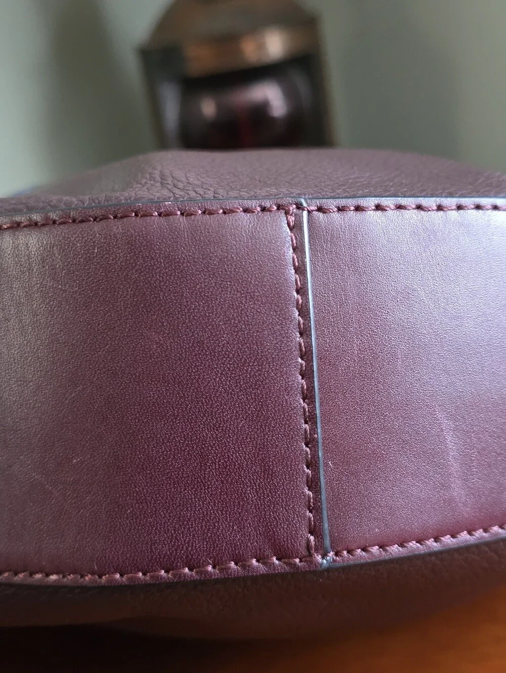 Louise et Cie Alis Hobo Aubergine Leather Large Slouchy Shoulder Bag